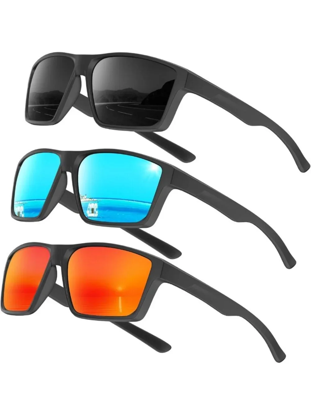 Polarized UV400 Sports Sunglasses for Men & Women - Ideal for Driving, Running
